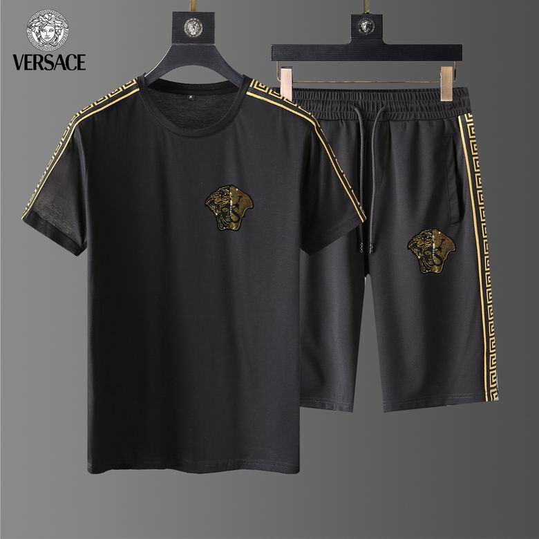 Wholesale Cheap V ersace Short Sleeve Tracksuits for Sale