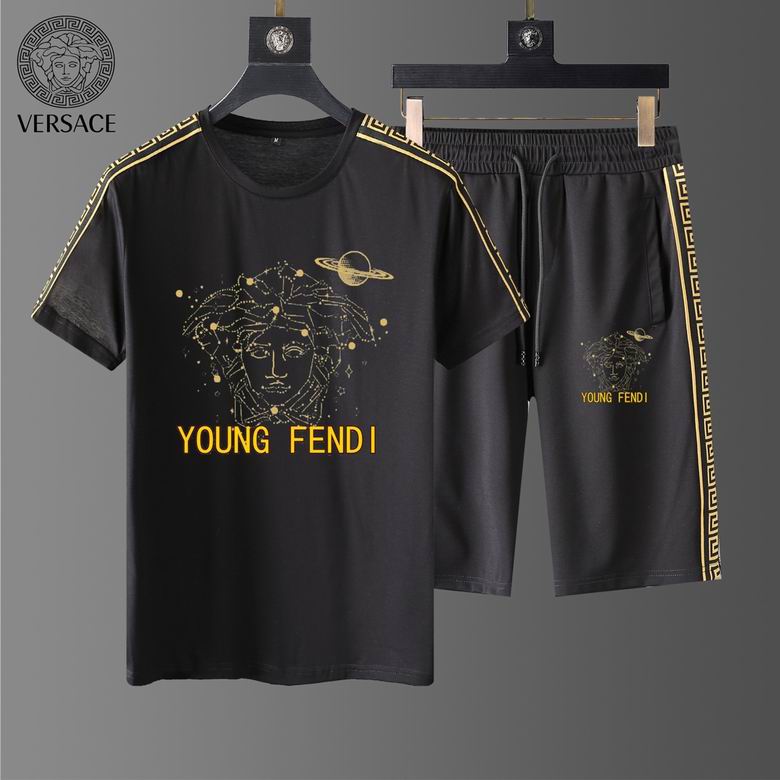 Wholesale Cheap V ersace Short Sleeve Tracksuits for Sale