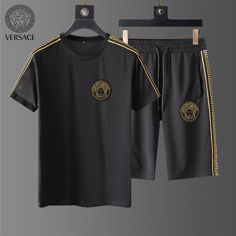 Wholesale Cheap V ersace Short Sleeve Tracksuits for Sale