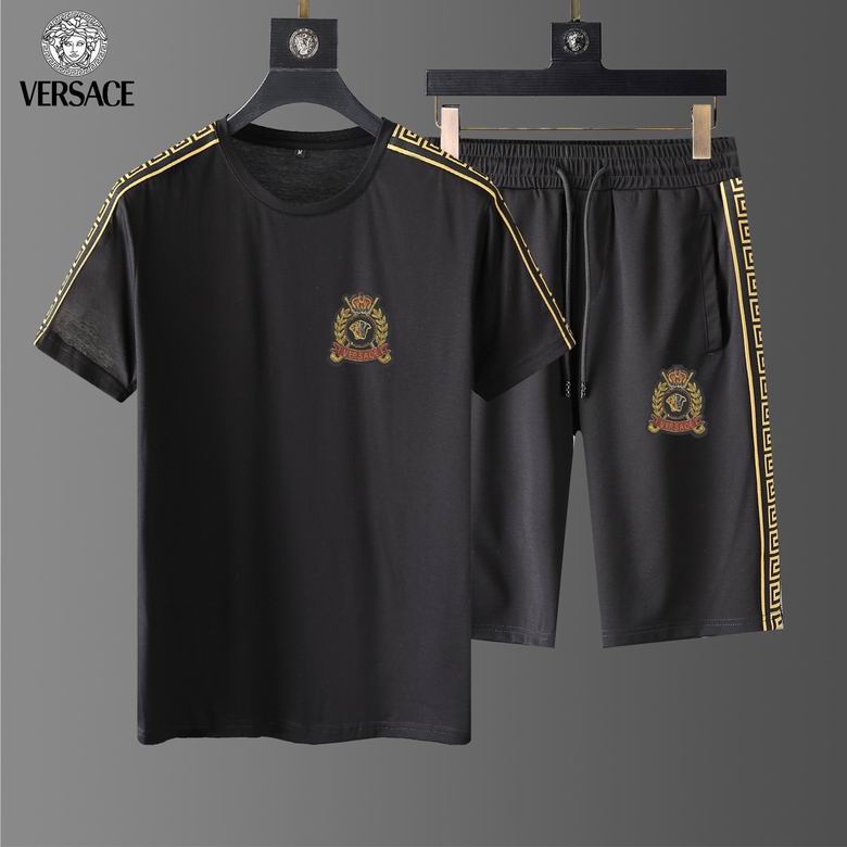 Wholesale Cheap V ersace Short Sleeve Tracksuits for Sale
