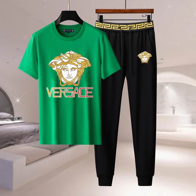 Wholesale Cheap V ersace Short Sleeve Designer Tracksuit for Sale