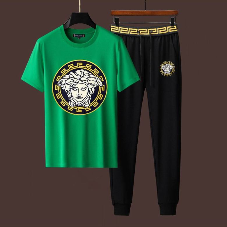 Wholesale Cheap V ersace Short Sleeve MEN Tracksuits for Sale