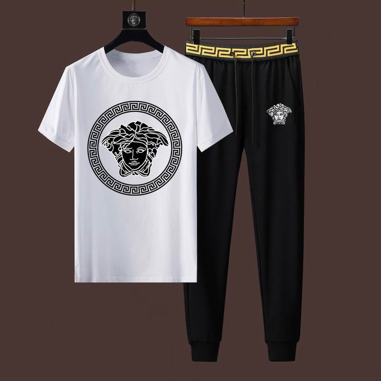 Wholesale Cheap V ersace Short Sleeve MEN Tracksuits for Sale