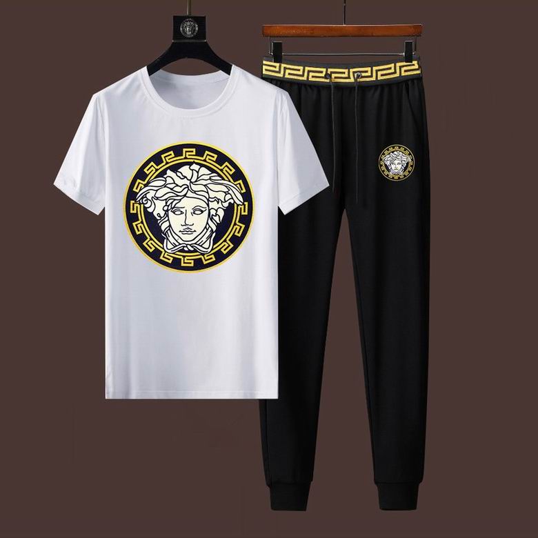 Wholesale Cheap V ersace Short Sleeve MEN Tracksuits for Sale