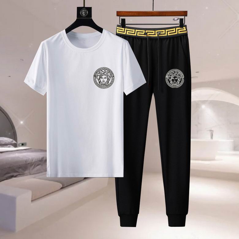 Wholesale Cheap V ersace Short Sleeve MEN Tracksuits for Sale