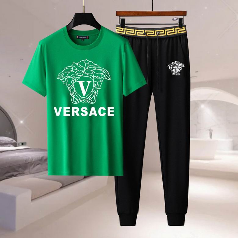 Wholesale Cheap V ersace Short Sleeve MEN Tracksuits for Sale