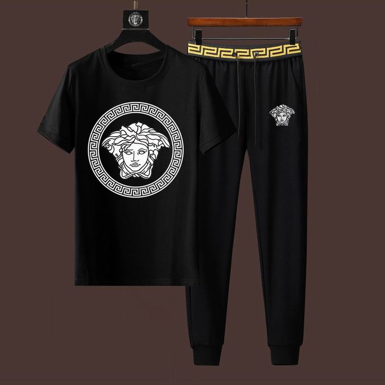 Wholesale Cheap V ersace Short Sleeve MEN Tracksuits for Sale