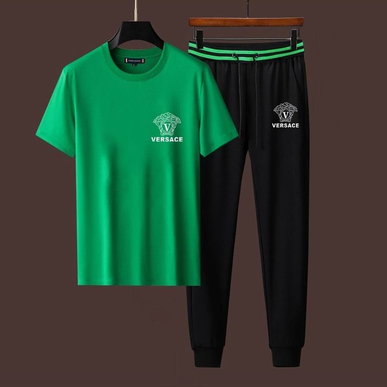 Wholesale Cheap V ersace Short Sleeve MEN Tracksuits for Sale