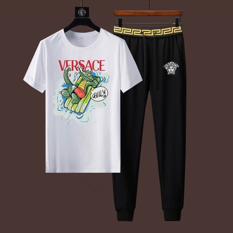 Wholesale Cheap V ersace Short Sleeve MEN Tracksuits for Sale