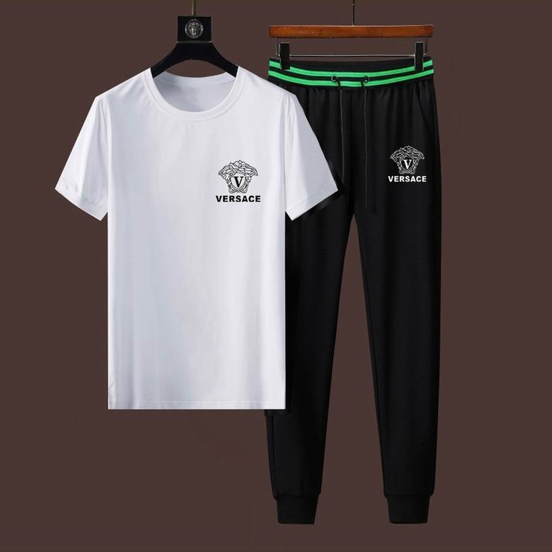 Wholesale Cheap V ersace Short Sleeve MEN Tracksuits for Sale