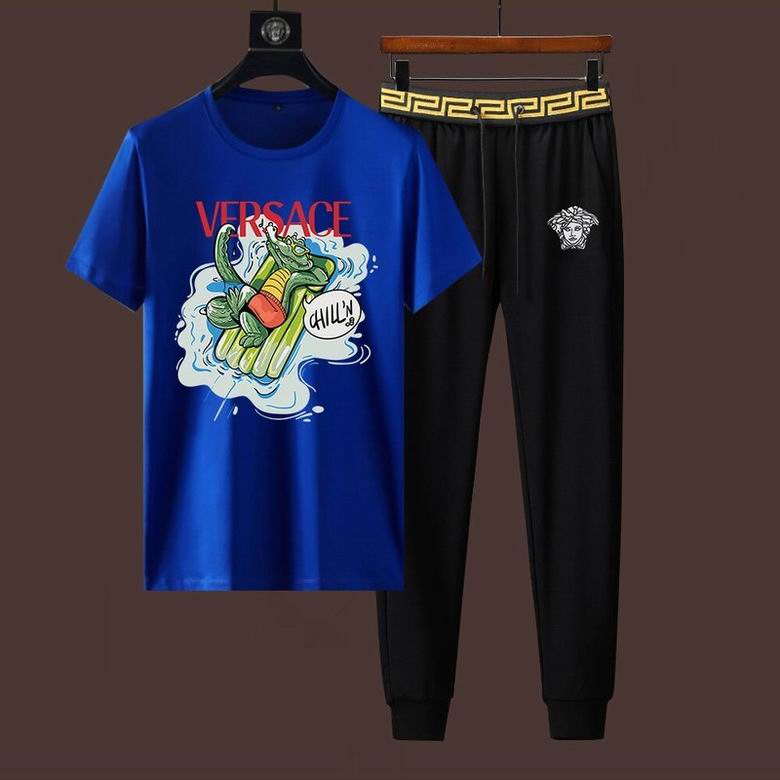 Wholesale Cheap V ersace Short Sleeve MEN Tracksuits for Sale