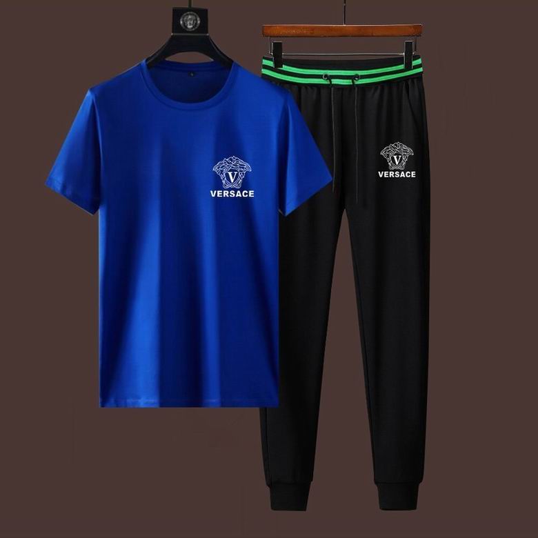 Wholesale Cheap V ersace Short Sleeve MEN Tracksuits for Sale