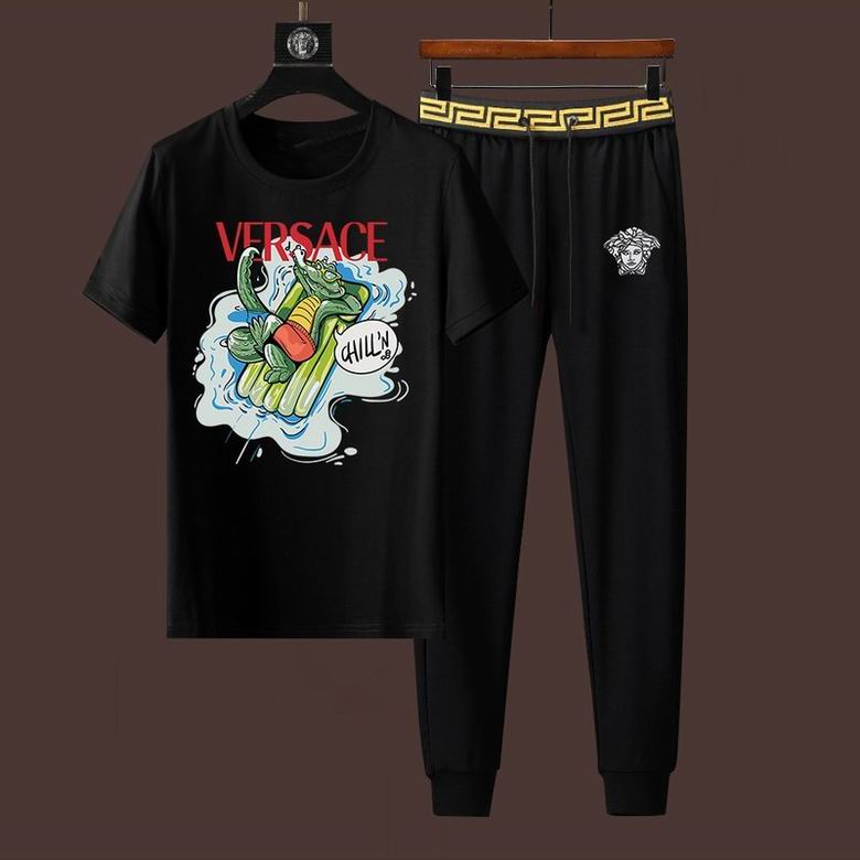 Wholesale Cheap V ersace Short Sleeve MEN Tracksuits for Sale