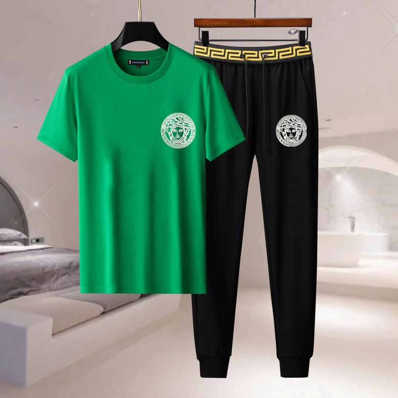 Wholesale Cheap V ersace Short Sleeve MEN Tracksuits for Sale