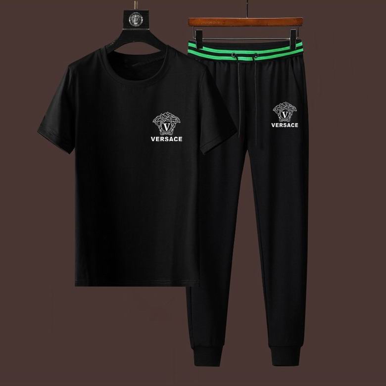 Wholesale Cheap V ersace Short Sleeve MEN Tracksuits for Sale