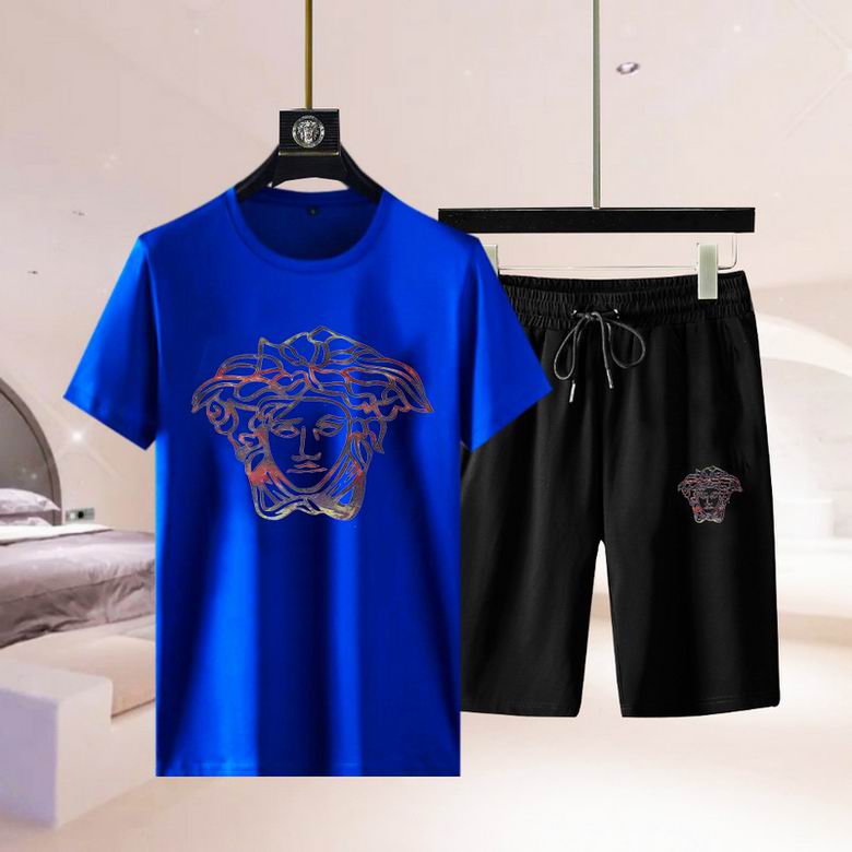 Wholesale Cheap Fashion V ersace men Short Sleeve Tracksuits for Sale