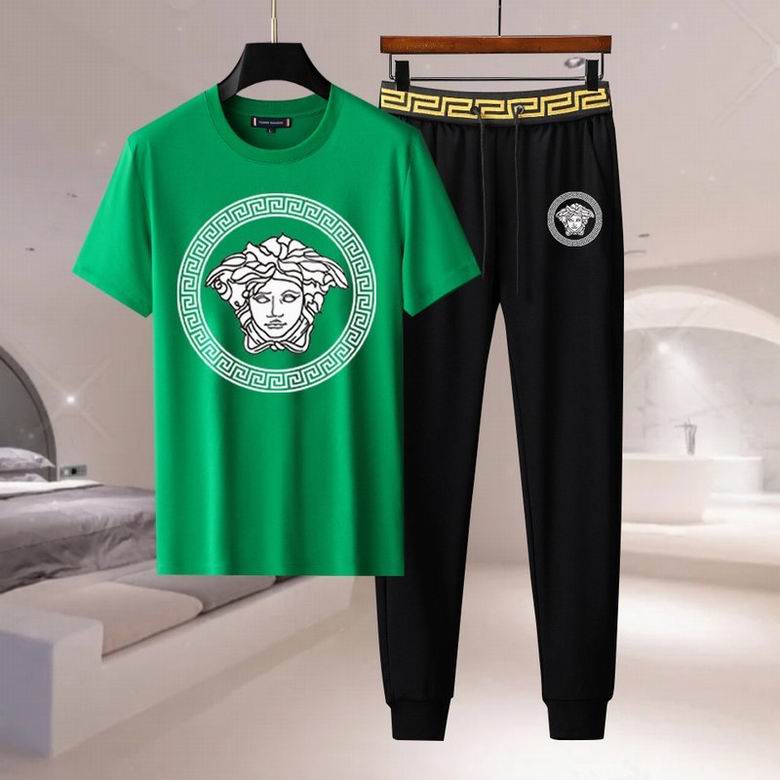 Wholesale Cheap Fashion V ersace men Short Sleeve Tracksuits for Sale