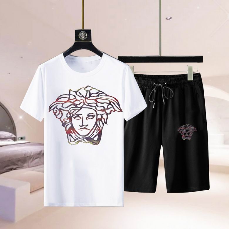Wholesale Cheap Fashion V ersace men Short Sleeve Tracksuits for Sale