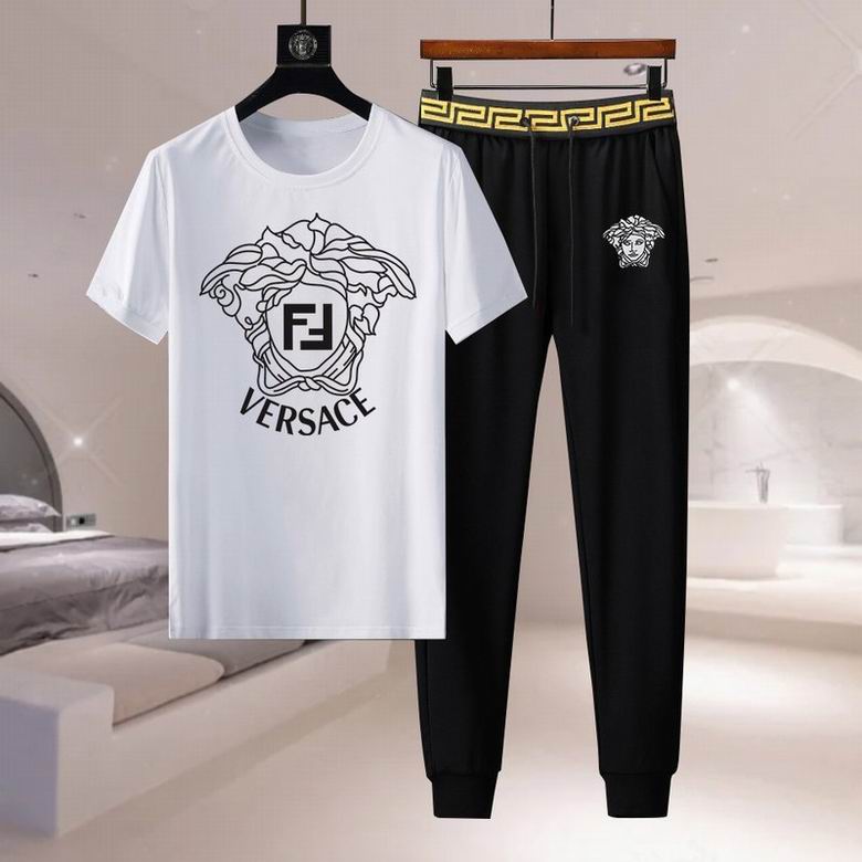 Wholesale Cheap Fashion V ersace men Short Sleeve Tracksuits for Sale