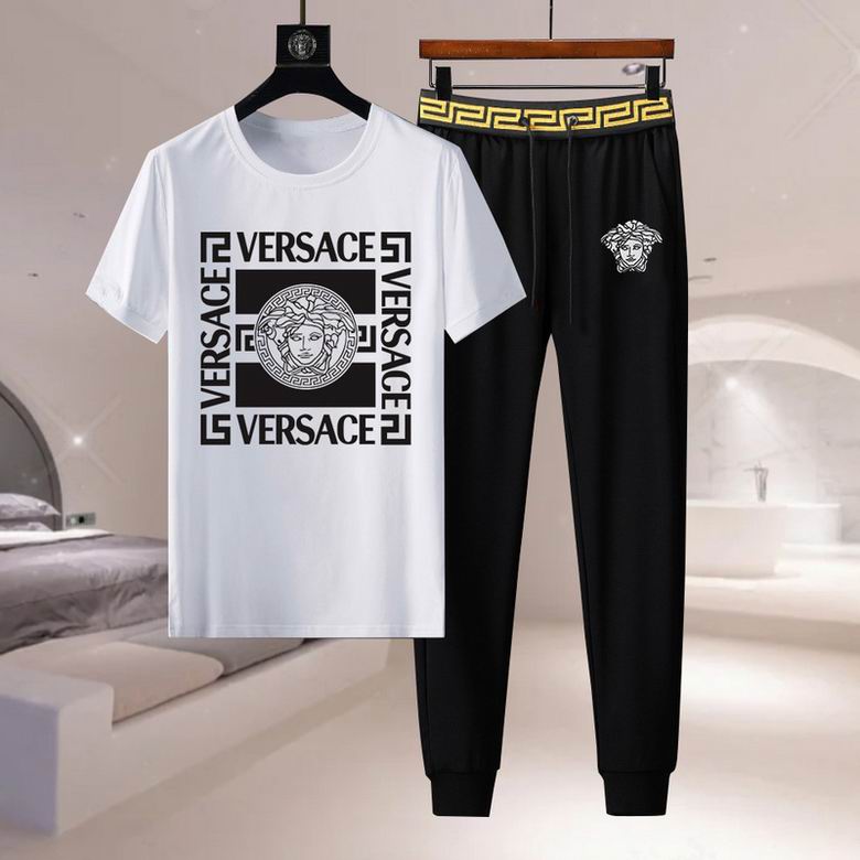 Wholesale Cheap Fashion V ersace men Short Sleeve Tracksuits for Sale