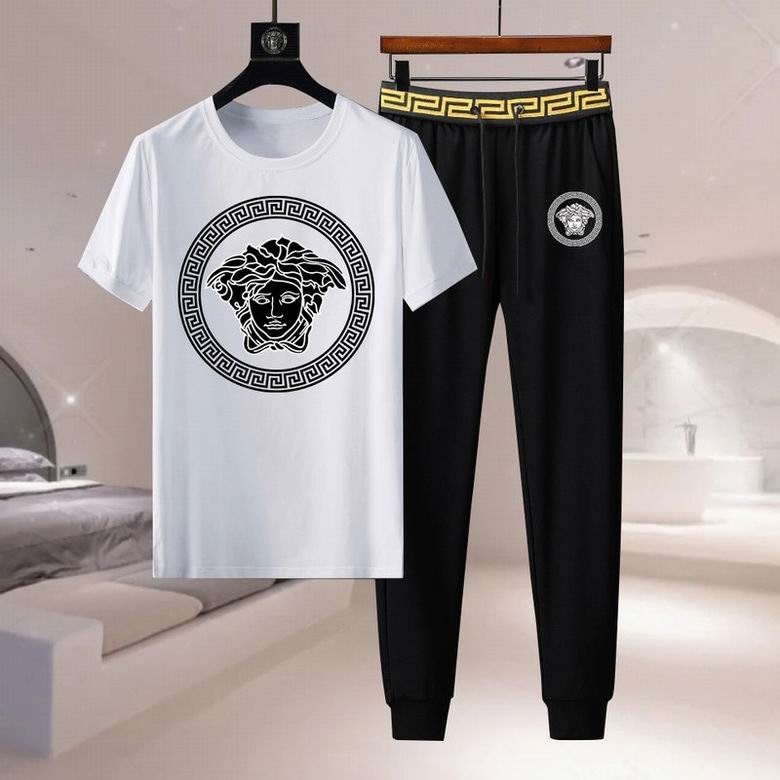 Wholesale Cheap Fashion V ersace men Short Sleeve Tracksuits for Sale