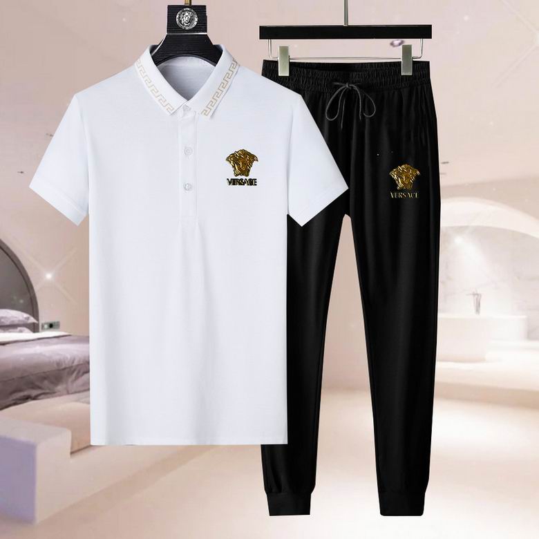 Wholesale Cheap Fashion V ersace men Short Sleeve Tracksuits for Sale
