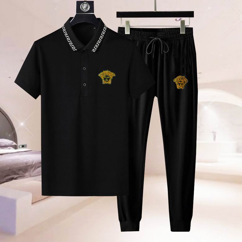 Wholesale Cheap Fashion V ersace men Short Sleeve Tracksuits for Sale