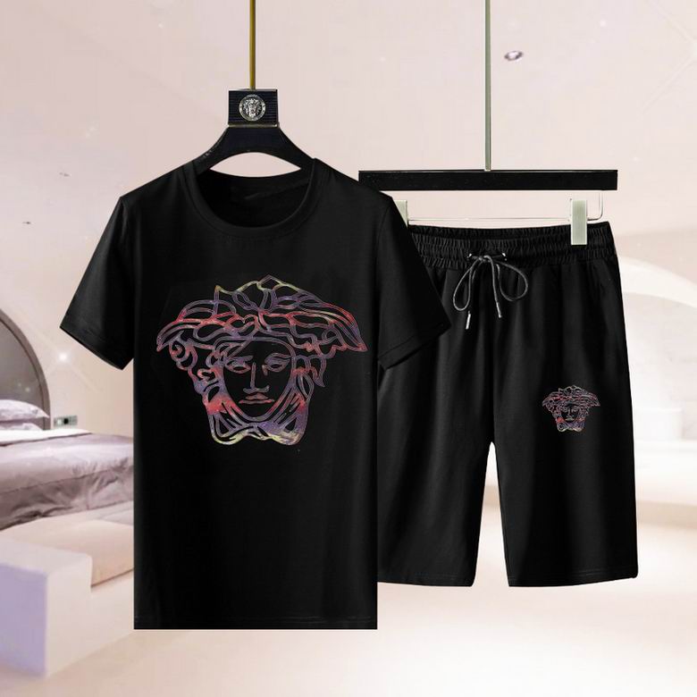 Wholesale Cheap Fashion V ersace men Short Sleeve Tracksuits for Sale