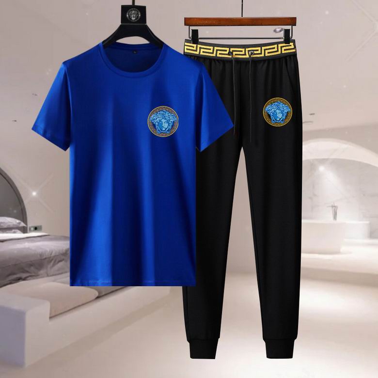 Wholesale Cheap Fashion V ersace men Short Sleeve Tracksuits for Sale