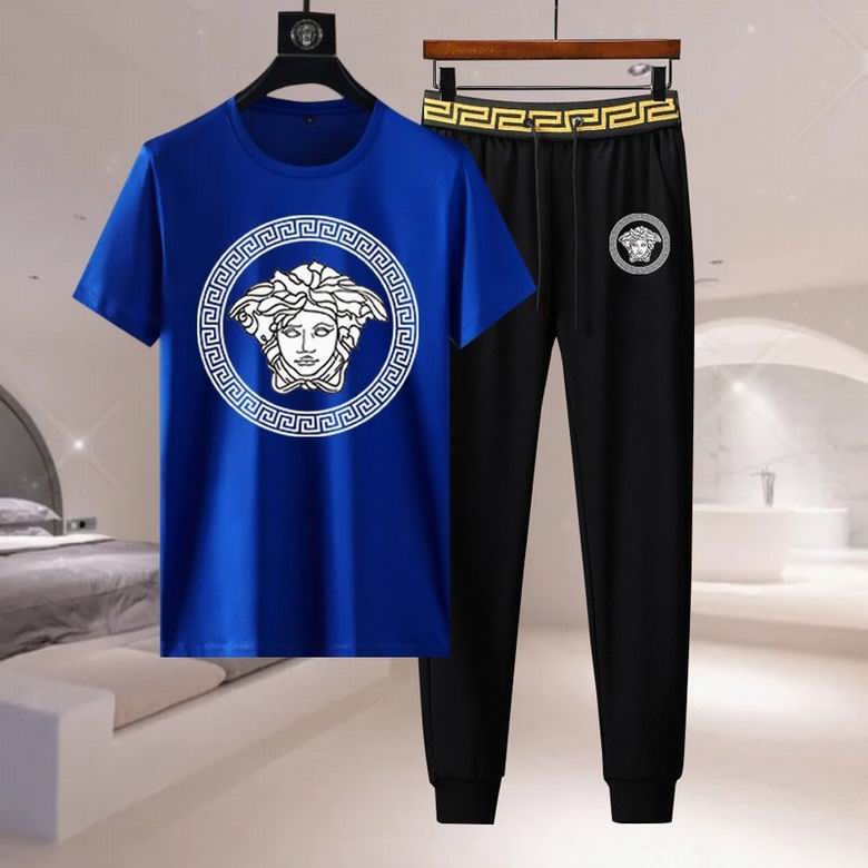 Wholesale Cheap Fashion V ersace men Short Sleeve Tracksuits for Sale