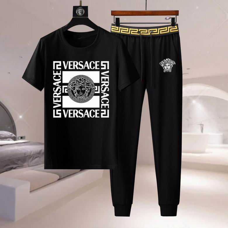 Wholesale Cheap Fashion V ersace men Short Sleeve Tracksuits for Sale