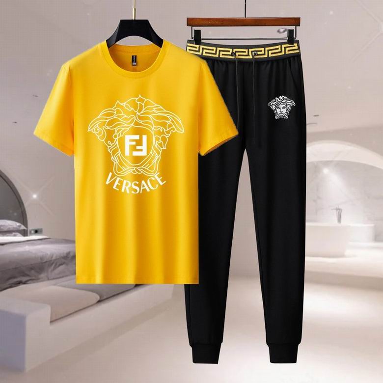 Wholesale Cheap Fashion V ersace men Short Sleeve Tracksuits for Sale
