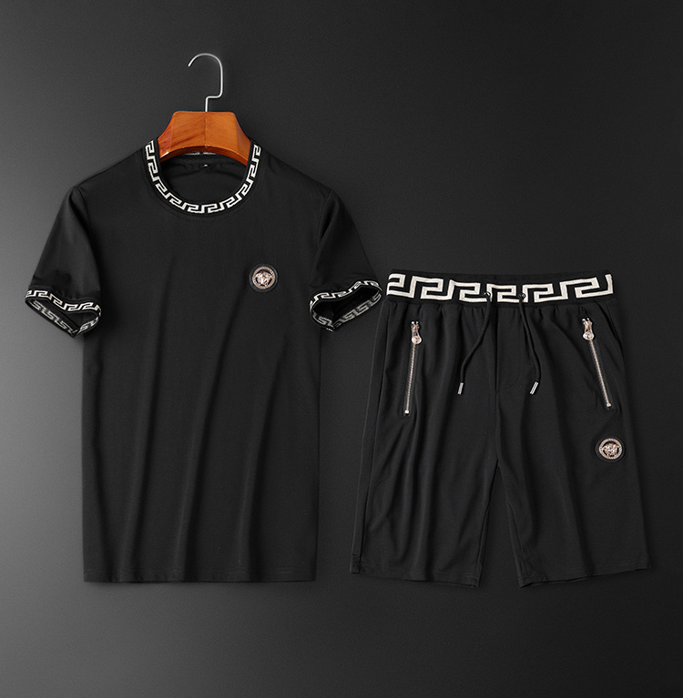 Wholesale Cheap V ersace men Short Sleeve Tracksuits for Sale