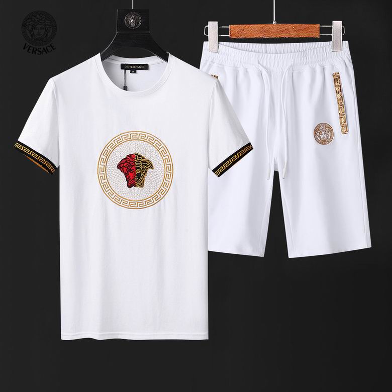 Wholesale Cheap V ersace Short Sleeve Tracksuits for Sale