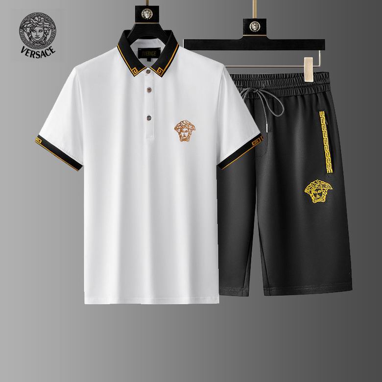 Wholesale Cheap Fashion V ersace men Short Sleeve Tracksuits for Sale