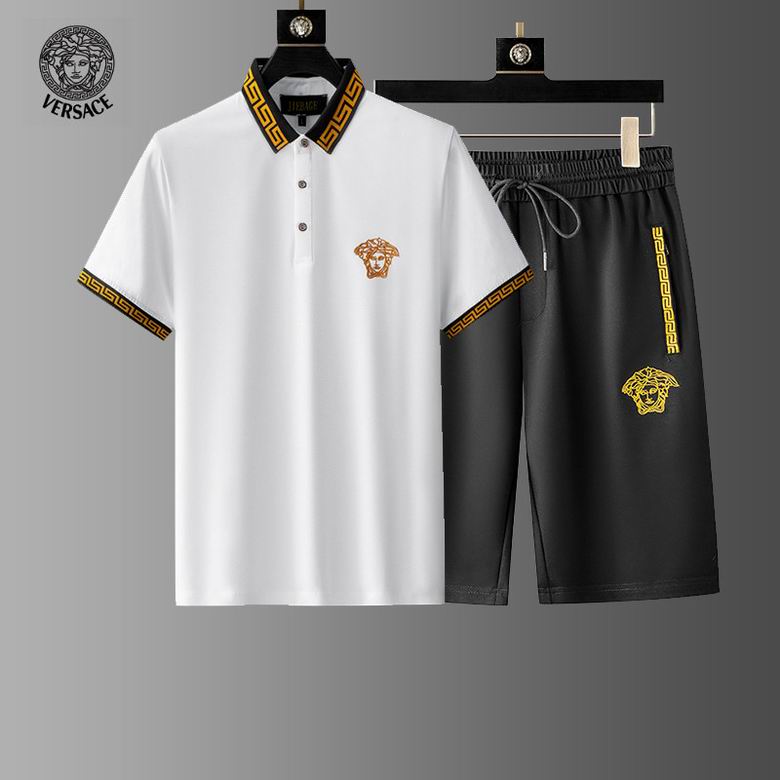 Wholesale Cheap Fashion V ersace men Short Sleeve Tracksuits for Sale