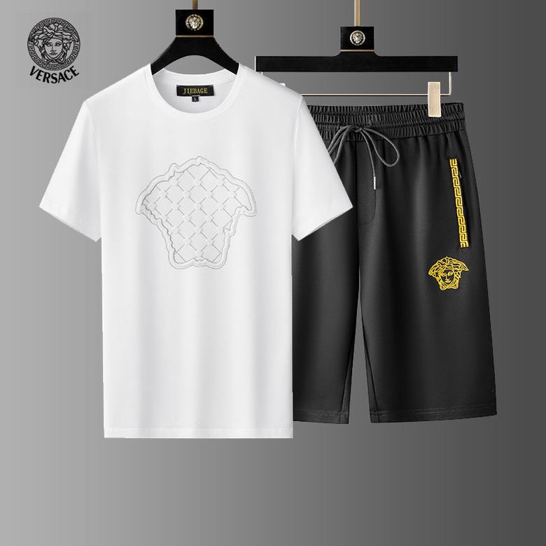 Wholesale Cheap Fashion V ersace men Short Sleeve Tracksuits for Sale