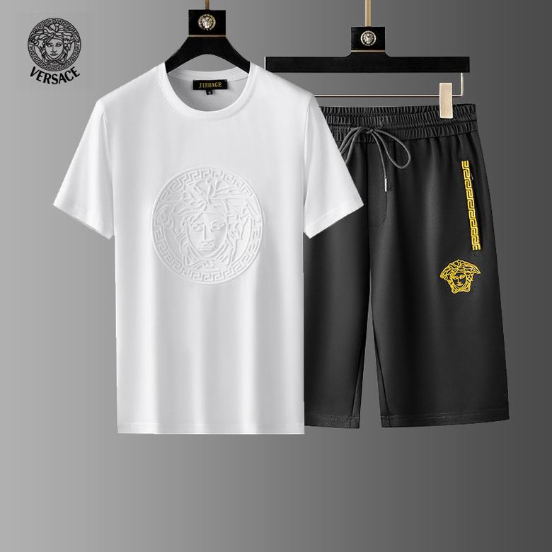 Wholesale Cheap Fashion V ersace men Short Sleeve Tracksuits for Sale
