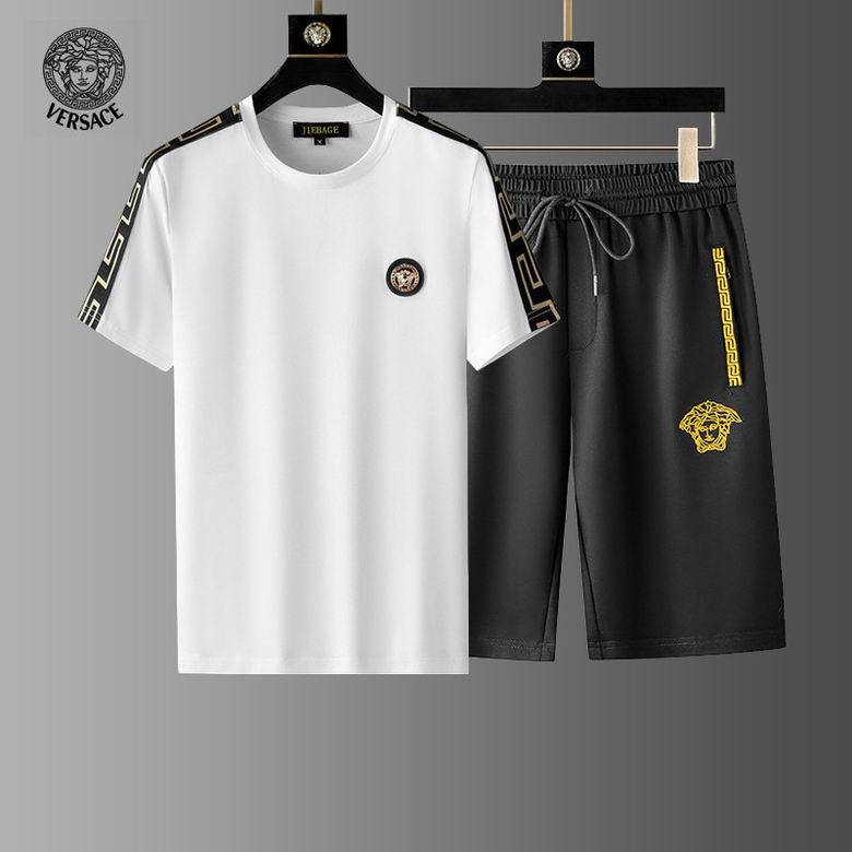 Wholesale Cheap Fashion V ersace men Short Sleeve Tracksuits for Sale