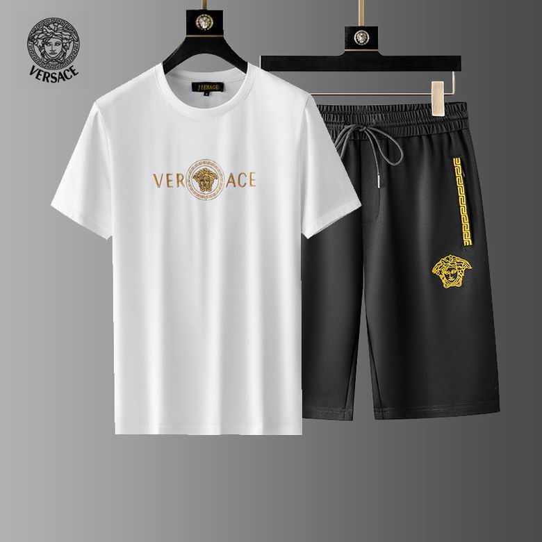 Wholesale Cheap Fashion V ersace men Short Sleeve Tracksuits for Sale