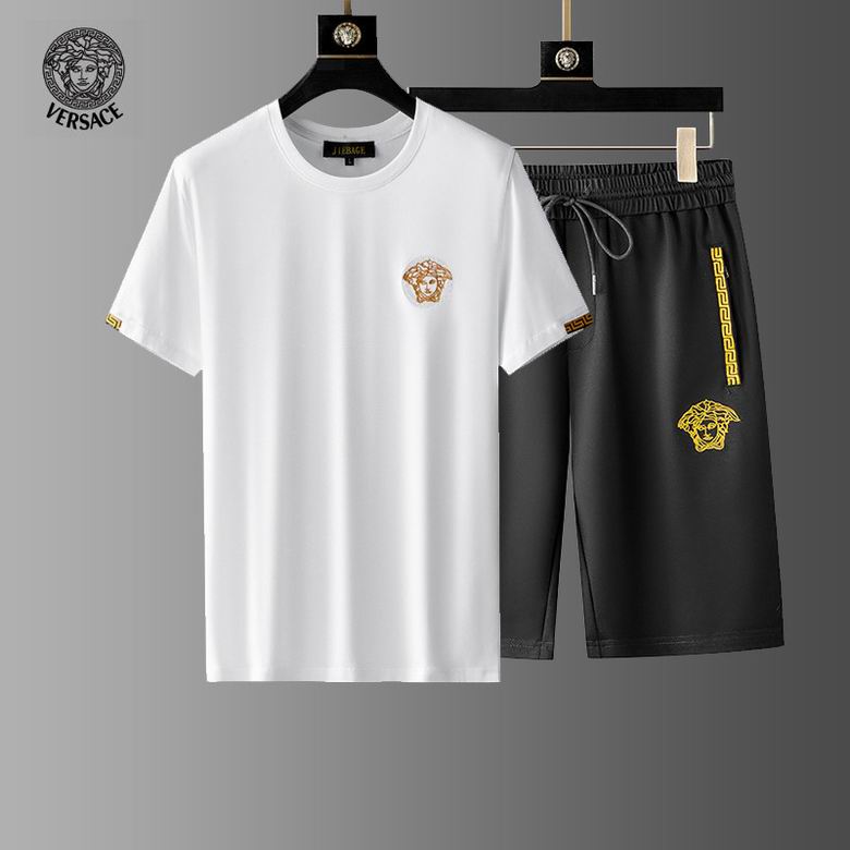 Wholesale Cheap Fashion V ersace men Short Sleeve Tracksuits for Sale
