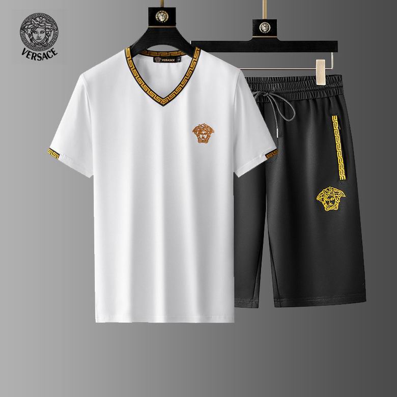 Wholesale Cheap Fashion V ersace men Short Sleeve Tracksuits for Sale