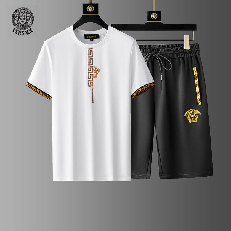 Wholesale Cheap Fashion V ersace men Short Sleeve Tracksuits for Sale