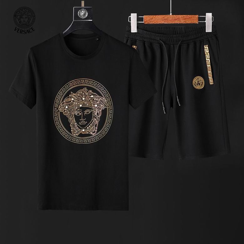 Wholesale Cheap V ersace Short Sleeve Tracksuits for Sale