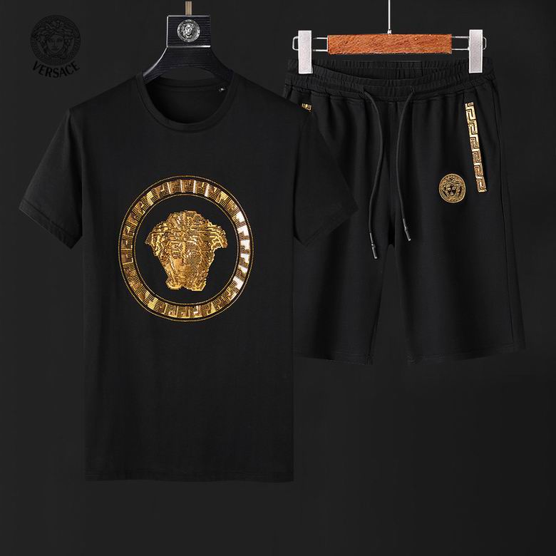 Wholesale Cheap V ersace Short Sleeve Tracksuits for Sale