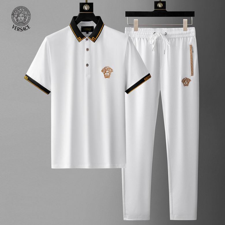 Wholesale Cheap V ersace Short Sleeve Tracksuits for Sale