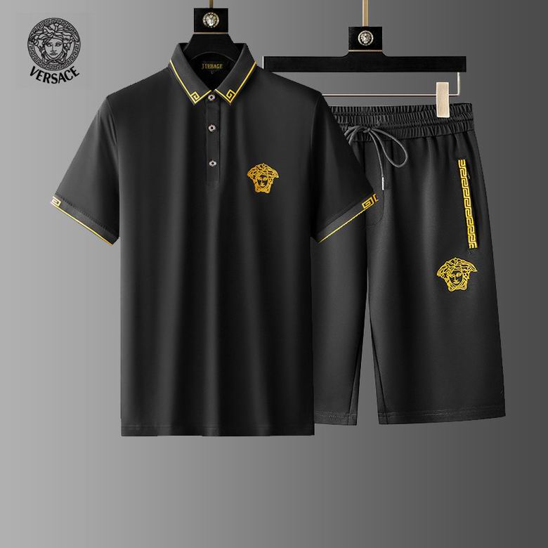 Wholesale Cheap Fashion V ersace men Short Sleeve Tracksuits for Sale
