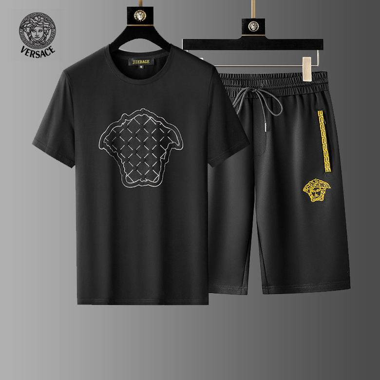 Wholesale Cheap Fashion V ersace men Short Sleeve Tracksuits for Sale