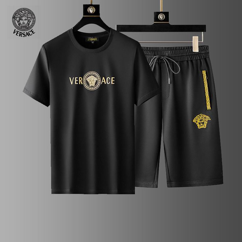 Wholesale Cheap Fashion V ersace men Short Sleeve Tracksuits for Sale
