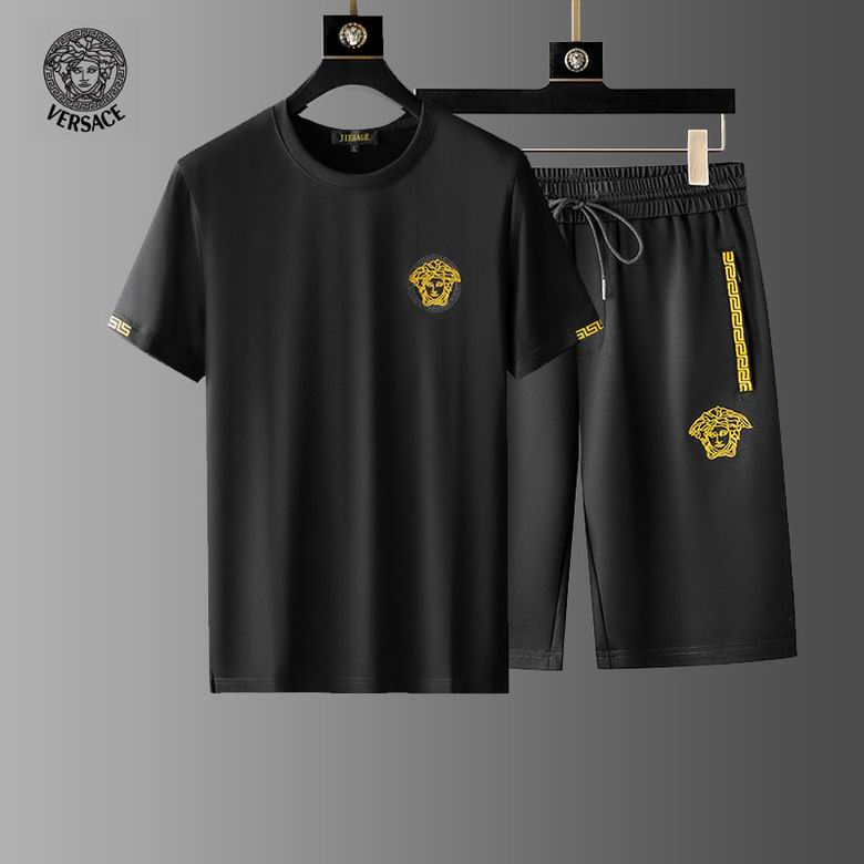 Wholesale Cheap Fashion V ersace men Short Sleeve Tracksuits for Sale